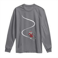 Skiing Santa Christmas Long Sleeve Shirt Retro Funny Ski Trip Freeride Freeski Winter Sports Skiers - Wonder Print Shop