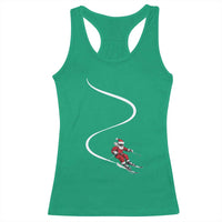 Skiing Santa Christmas Racerback Tank Top Retro Funny Ski Trip Freeride Freeski Winter Sports Skiers - Wonder Print Shop