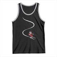 Skiing Santa Christmas Tank Top Retro Funny Ski Trip Freeride Freeski Winter Sports Skiers - Wonder Print Shop