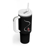 Skiing Santa Christmas Tumbler With Handle Retro Funny Ski Trip Freeride Freeski Winter Sports Skiers - Wonder Print Shop