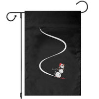 Skiing Snowman Garden Flag Funny Ski Freeride Freeski Winter Sports Skiers - undefined