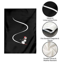 Skiing Snowman Garden Flag Funny Ski Freeride Freeski Winter Sports Skiers - undefined