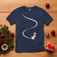 Skiing Snowman T Shirt Funny Ski Freeride Freeski Winter Sports Skiers - Wonder Print Shop