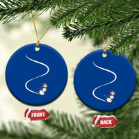 Skiing Snowman Ceramic Ornament Funny Ski Freeride Freeski Winter Sports Skiers - Wonder Print Shop