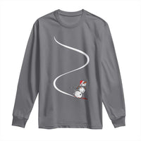 Skiing Snowman Long Sleeve Shirt Funny Ski Freeride Freeski Winter Sports Skiers - Wonder Print Shop
