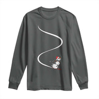 Skiing Snowman Long Sleeve Shirt Funny Ski Freeride Freeski Winter Sports Skiers - Wonder Print Shop