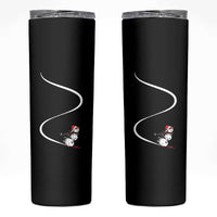 Skiing Snowman Skinny Tumbler Funny Ski Freeride Freeski Winter Sports Skiers - Wonder Print Shop