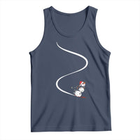 Skiing Snowman Tank Top Funny Ski Freeride Freeski Winter Sports Skiers - Wonder Print Shop