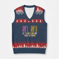 Funny Six Seven 6 7 Teen Slang V-Neck Knit Sweater Vest If You Know You Know Viral Meme - Wonder Print Shop