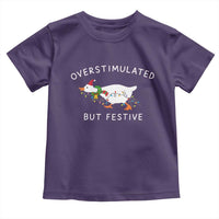 Overstimulated But Festive Goose Christmas Toddler T Shirt Funny Holiday Meme - Wonder Print Shop
