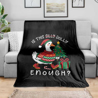 Funny Goose Christmas Throw Blanket Is This Jolly Enough Cute Xmas Duck - Wonder Print Shop