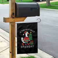 Funny Goose Christmas Garden Flag Is This Jolly Enough Cute Xmas Duck - Wonder Print Shop