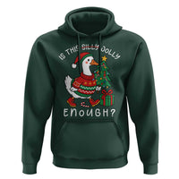 Funny Goose Christmas Hoodie Is This Jolly Enough Cute Xmas Duck - Wonder Print Shop