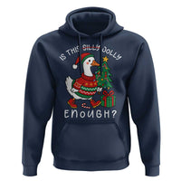 Funny Goose Christmas Hoodie Is This Jolly Enough Cute Xmas Duck - Wonder Print Shop