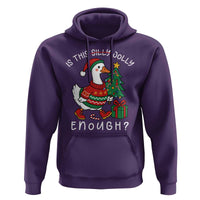 Funny Goose Christmas Hoodie Is This Jolly Enough Cute Xmas Duck - Wonder Print Shop