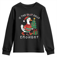 Funny Goose Christmas Youth Sweatshirt Is This Jolly Enough Cute Xmas Duck - Wonder Print Shop