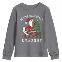 Funny Goose Christmas Youth Sweatshirt Is This Jolly Enough Cute Xmas Duck - Wonder Print Shop