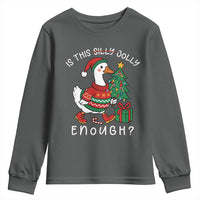 Funny Goose Christmas Youth Sweatshirt Is This Jolly Enough Cute Xmas Duck - Wonder Print Shop