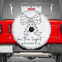 Be The Light Christmas Coquette Bow Spare Tire Cover Christian Religious Bible Verse - Wonder Print Shop