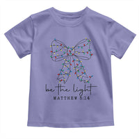 Be The Light Christmas Coquette Bow Toddler T Shirt Christian Religious Bible Verse - Wonder Print Shop