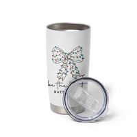 Be The Light Christmas Coquette Bow Tumbler Cup Christian Religious Bible Verse - Wonder Print Shop