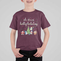 Penguins Christmas T Shirt For Kid Oh Its A Jolly Holiday Xmas Light - Wonder Print Shop