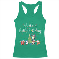 Penguins Christmas Racerback Tank Top Oh Its A Jolly Holiday Xmas Light - Wonder Print Shop