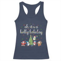 Penguins Christmas Racerback Tank Top Oh Its A Jolly Holiday Xmas Light - Wonder Print Shop