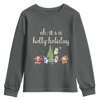 Penguins Christmas Youth Sweatshirt Oh Its A Jolly Holiday Xmas Light - Wonder Print Shop