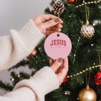 Jesus is the Reason Christmas Ceramic Ornament Christian Varsity - Wonder Print Shop