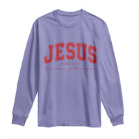 Jesus is the Reason Christmas Long Sleeve Shirt Christian Varsity - Wonder Print Shop