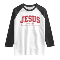 Jesus is the Reason Christmas Raglan Shirt Christian Varsity - Wonder Print Shop