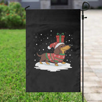 Christmas Dachshund Garden Flag Funny Weiner Santa Hat Xmas Dog Puppy Lover - Wonder Print Shop