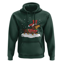 Christmas Dachshund Hoodie Funny Weiner Santa Hat Xmas Dog Puppy Lover - Wonder Print Shop