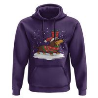 Christmas Dachshund Hoodie Funny Weiner Santa Hat Xmas Dog Puppy Lover - Wonder Print Shop