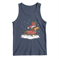 Christmas Dachshund Tank Top Funny Weiner Santa Hat Xmas Dog Puppy Lover - Wonder Print Shop