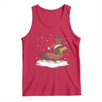 Christmas Dachshund Tank Top Funny Weiner Santa Hat Xmas Dog Puppy Lover - Wonder Print Shop