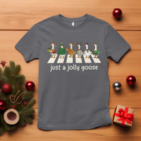Just A Jolly Goose T Shirt Funny Christmas Duck Meme - Wonder Print Shop