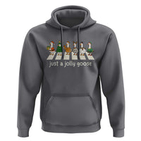 Just A Jolly Goose Hoodie Funny Christmas Duck Meme - Wonder Print Shop