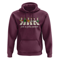 Just A Jolly Goose Hoodie Funny Christmas Duck Meme - Wonder Print Shop