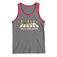 Just A Jolly Goose Tank Top Funny Christmas Duck Meme - Wonder Print Shop