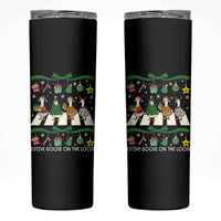Festive Goose On The Loose Christmas Skinny Tumbler Cute Xmas Duck Silly Gooses Coquette Bow - Wonder Print Shop