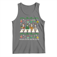 Festive Goose On The Loose Christmas Tank Top Cute Xmas Duck Silly Gooses Coquette Bow - Wonder Print Shop