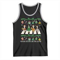 Festive Goose On The Loose Christmas Tank Top Cute Xmas Duck Silly Gooses Coquette Bow - Wonder Print Shop