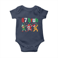 67 Christmas Baby Onesie Funny Six Seven Bruh Dabbing Santa Meme Pajamas - Wonder Print Shop