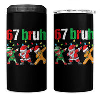 67 Christmas 4 in 1 Can Cooler Tumbler Funny Six Seven Bruh Dabbing Santa Meme Pajamas - Wonder Print Shop