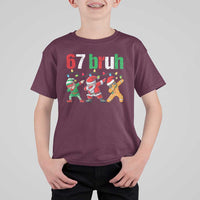 67 Christmas T Shirt For Kid Funny Six Seven Bruh Dabbing Santa Meme Pajamas - Wonder Print Shop
