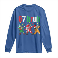 67 Christmas Long Sleeve Shirt Funny Six Seven Bruh Dabbing Santa Meme Pajamas - Wonder Print Shop