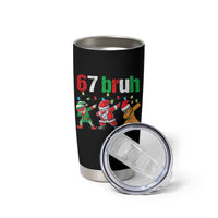 67 Christmas Tumbler Cup Funny Six Seven Bruh Dabbing Santa Meme Pajamas - Wonder Print Shop
