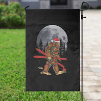 Santa Bigfoot Christmas Garden Flag Funny Sasquatch Skiing Snowboard Ski Lover Skier - Wonder Print Shop